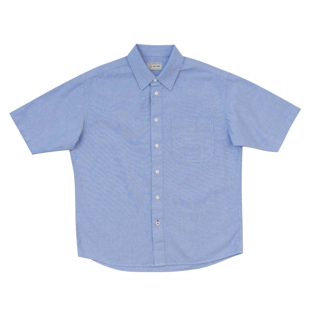 GIORDANO Men's Cotton Short Sleeves Oxford Shirt (01045281)