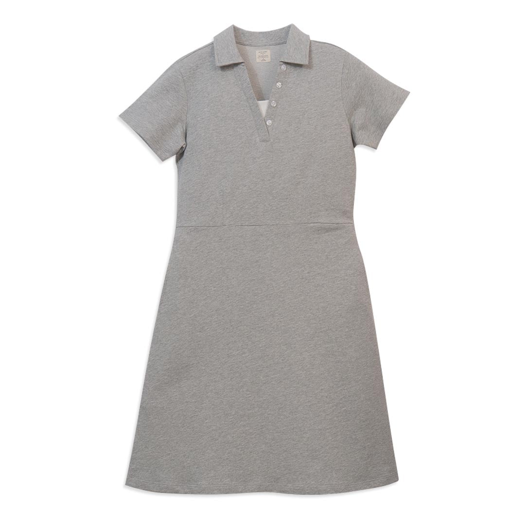 GIORDANO Women's Pique Knit Collar Loose Fit Dress (05466470)