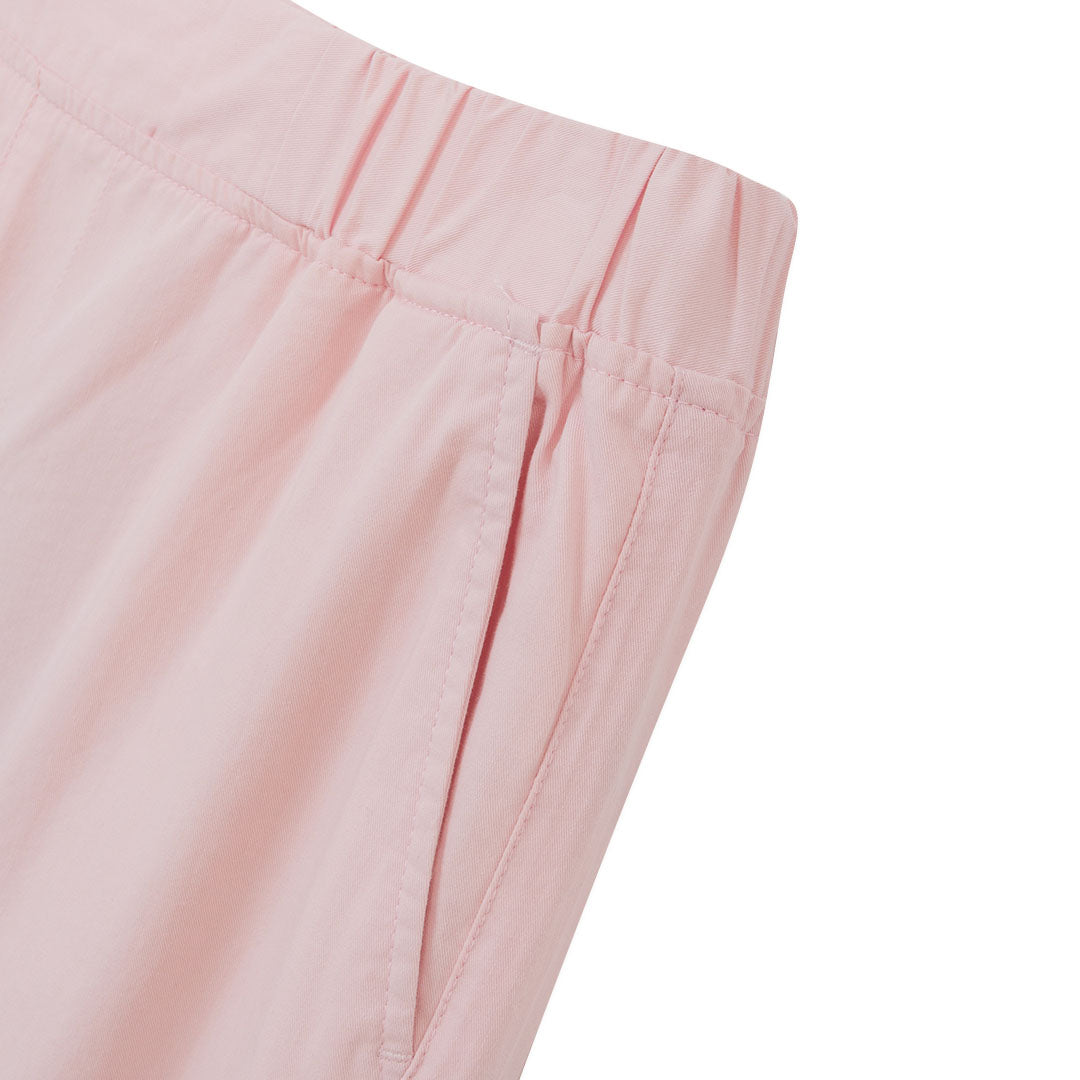 GIORDANO Women's Cotton Twill Mid Rise Relax Tapered Fit Audrey Pants (05425256)