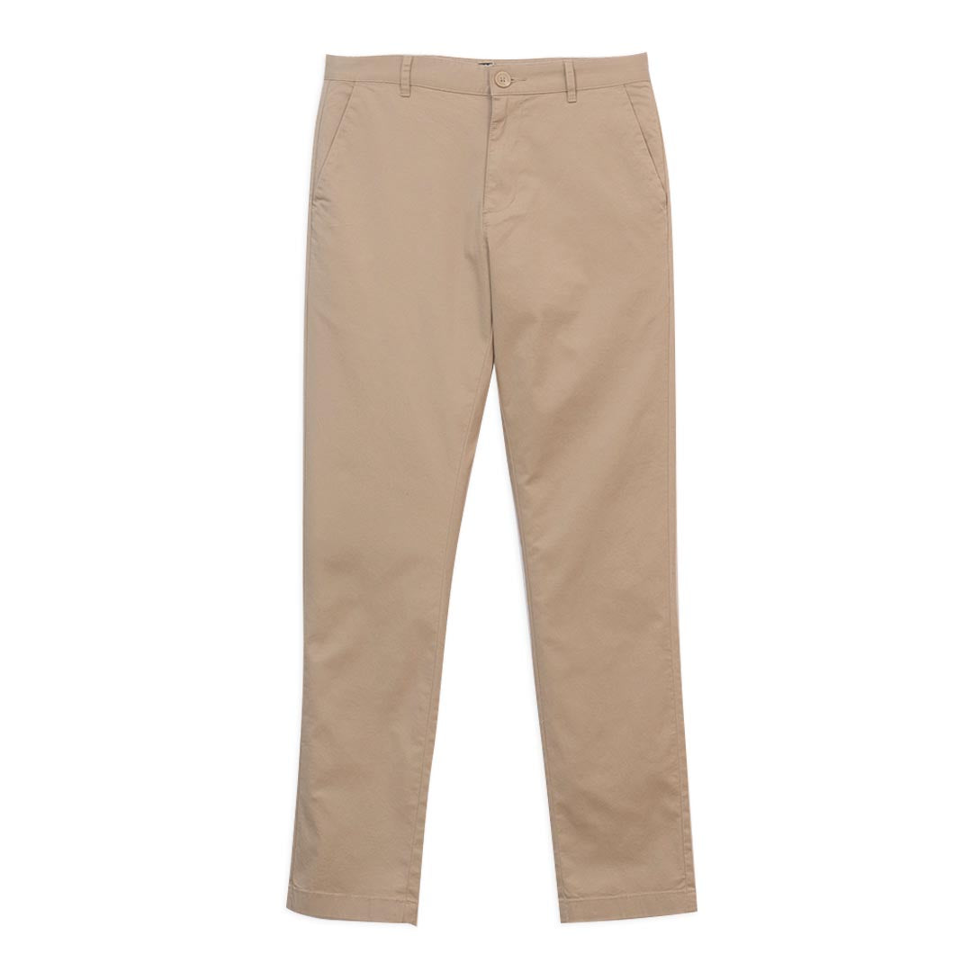 GIORDANO Men's Cotton Lycra Twill Mid Rise Regular Tapered Fit Khakis (01116010)