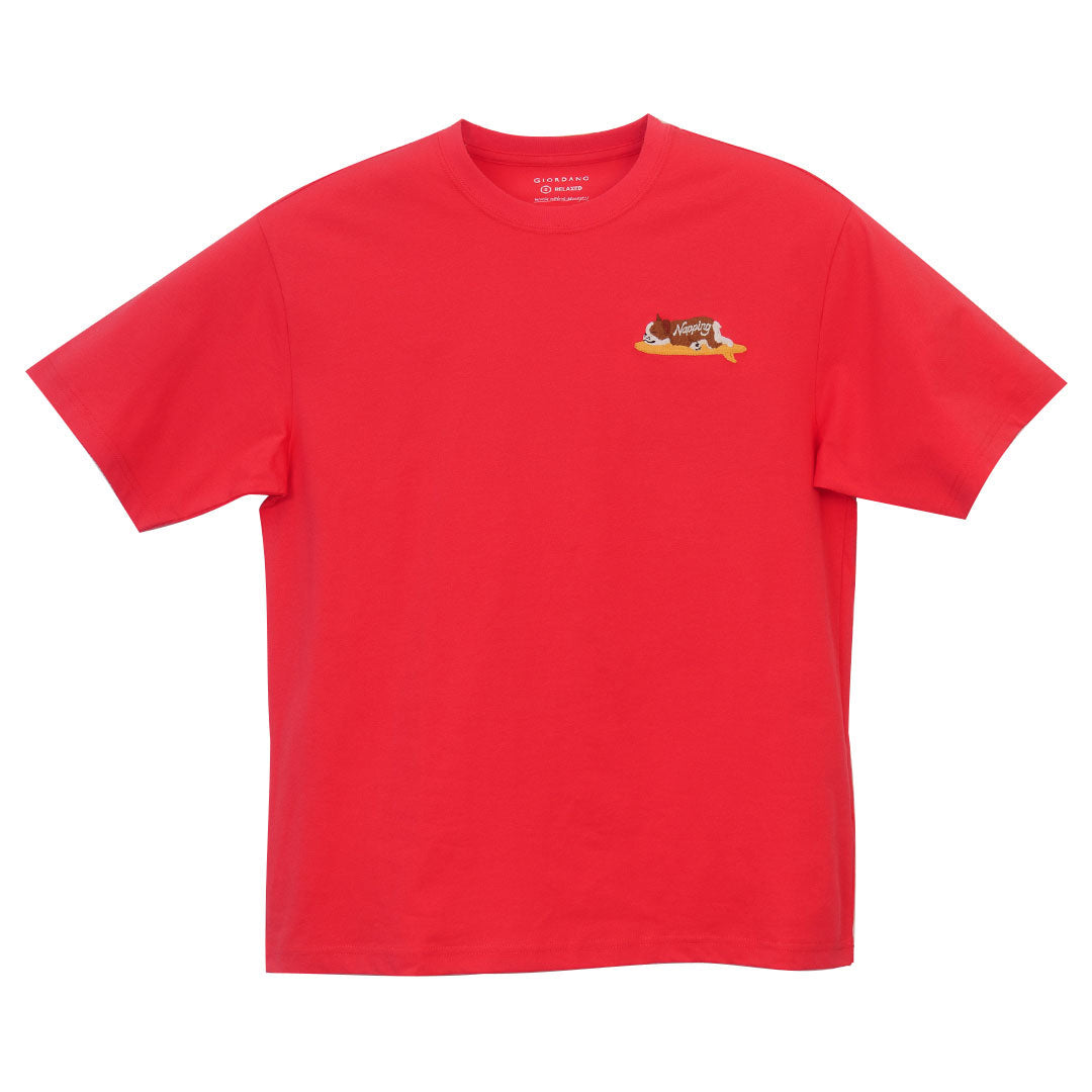 GIORDANO Men's Cotton Jersey Crew Neck Slim Fit Printed Tee�(01096215)
