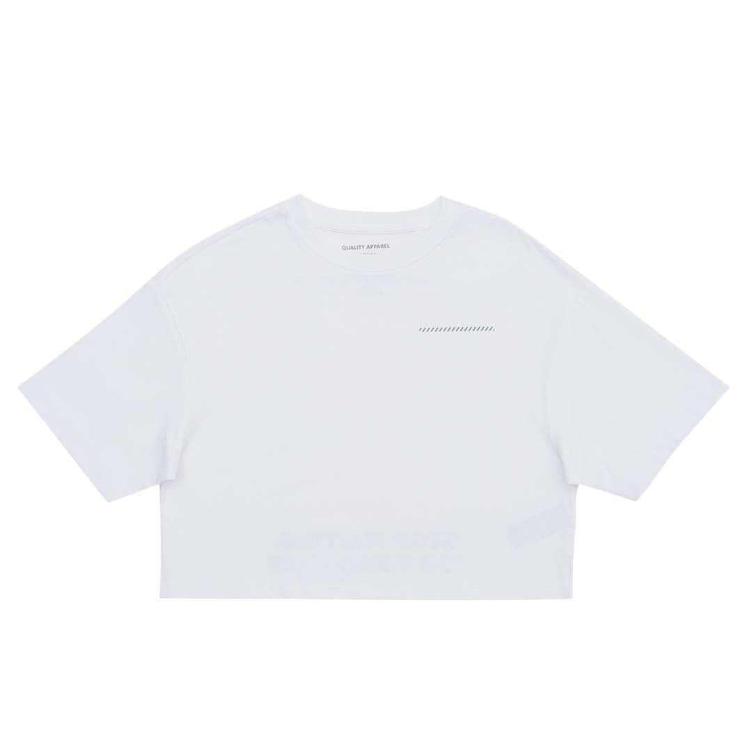 GIORDANO Women's Cotton Jersey Crew Neck Mid Sleeves Loose Fit Printed Tee (05325259)