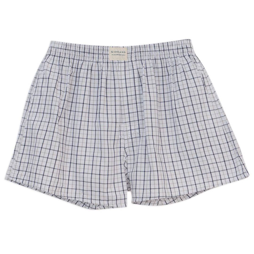 GIORDANO Men's Cotton Poplin 3 in a Pack Boxer Shorts (01176119)