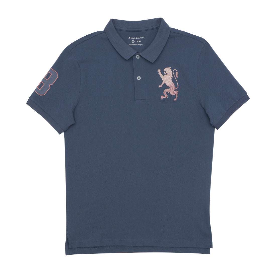 GIORDANO Men's 3D Lion Polo (01015222)