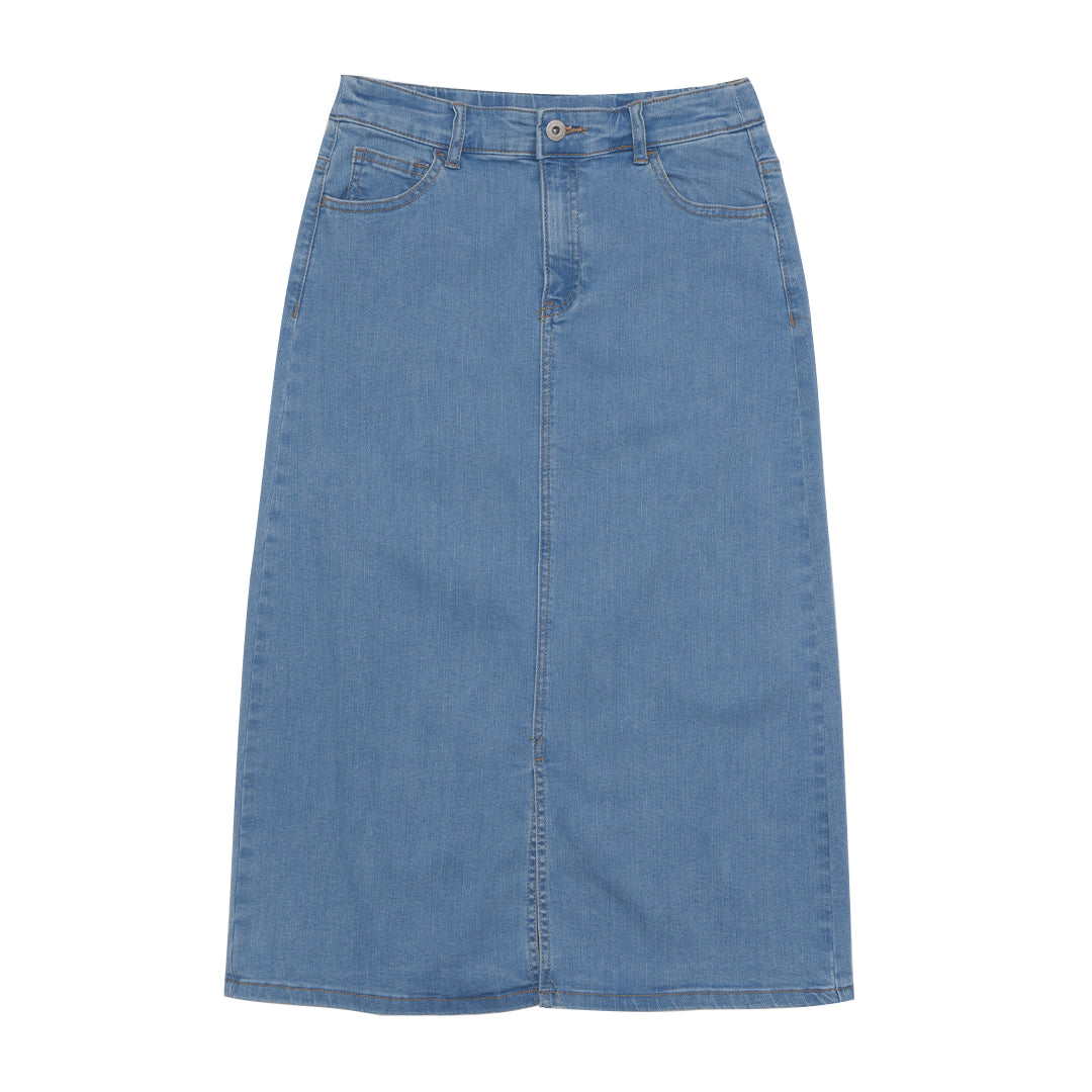 GIORDANO Women's High Waist Comfort Fit Denim Skirt (05465222)