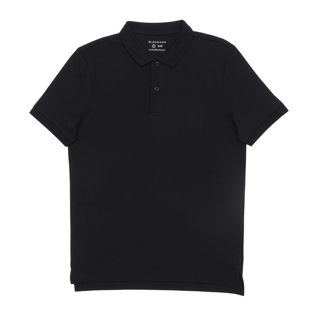 GIORDANO Men's Cotton Lycra Solid Polo (01015317)