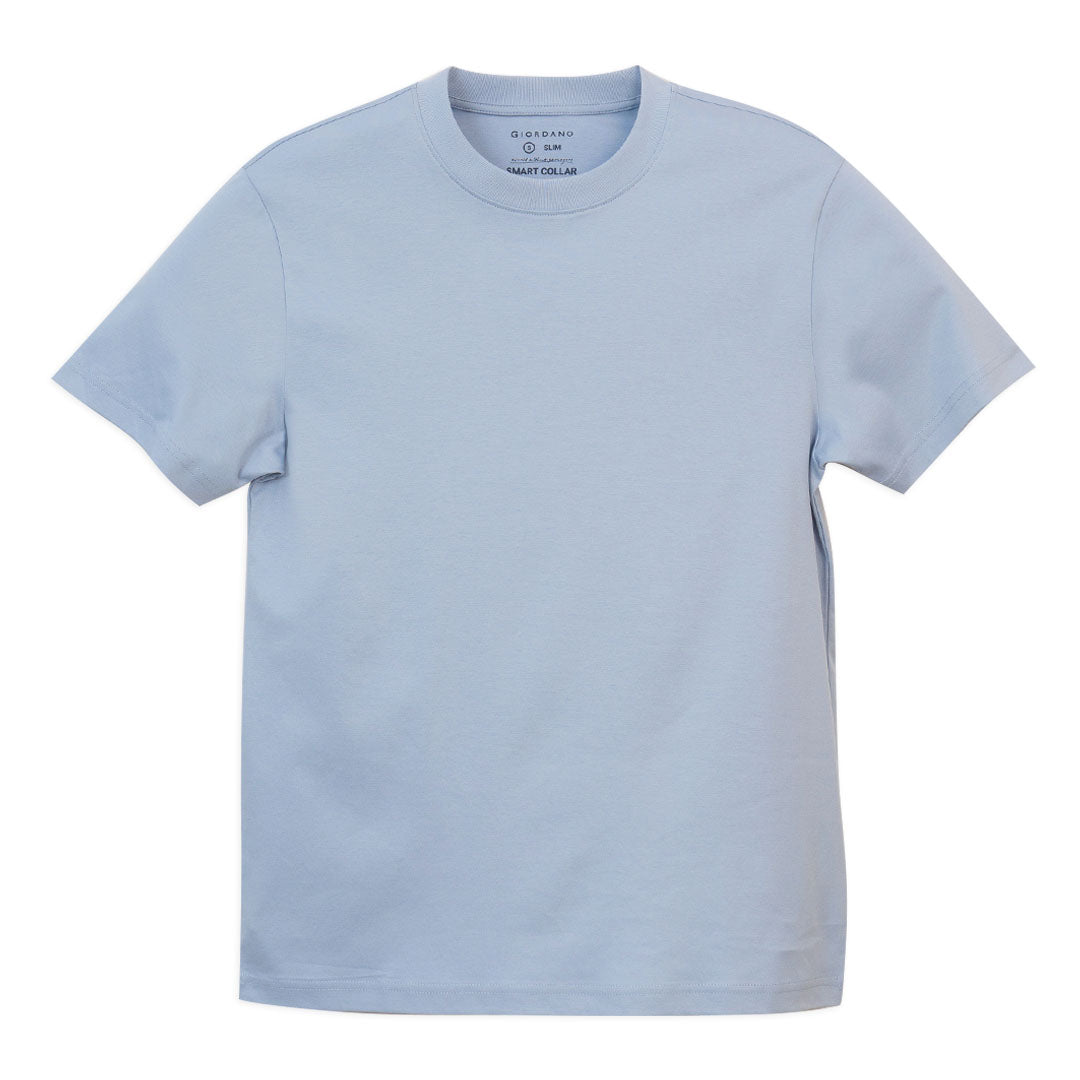 GIORDANO Men's Mulberry Silk Blend Slim Fit Crew Neck Tee (01026215)