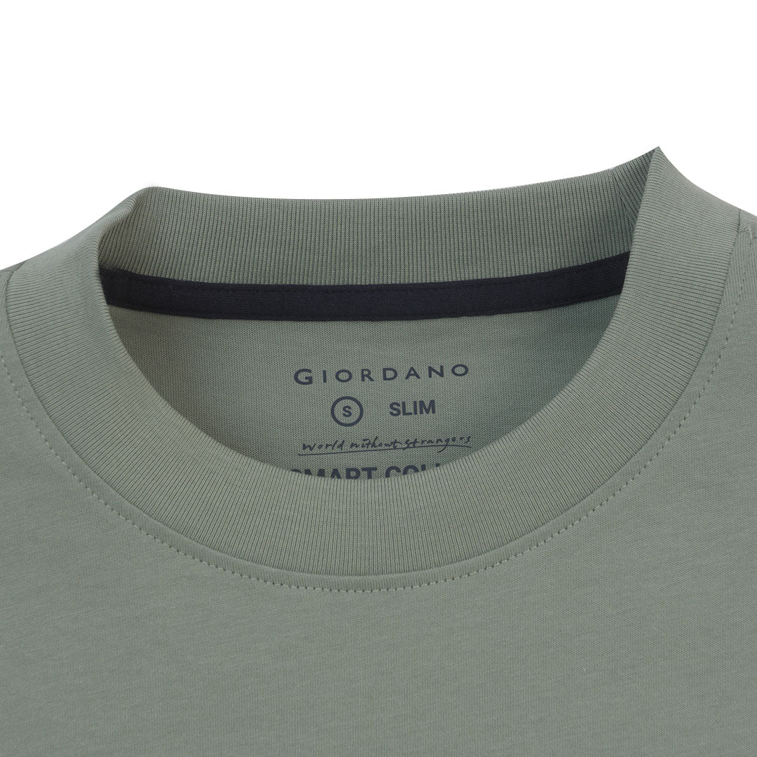 GIORDANO Men's Cotton Jersey Crew Neck Slim Fit Tee (01026750)