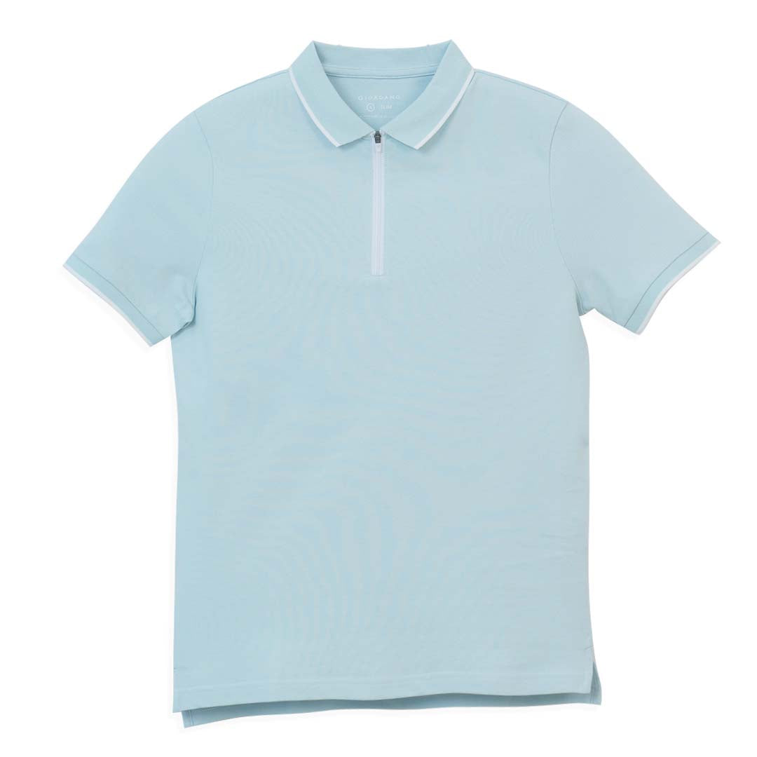 GIORDANO Men's Cotton Lycra Tapered Fit Solid Polo (01010250)