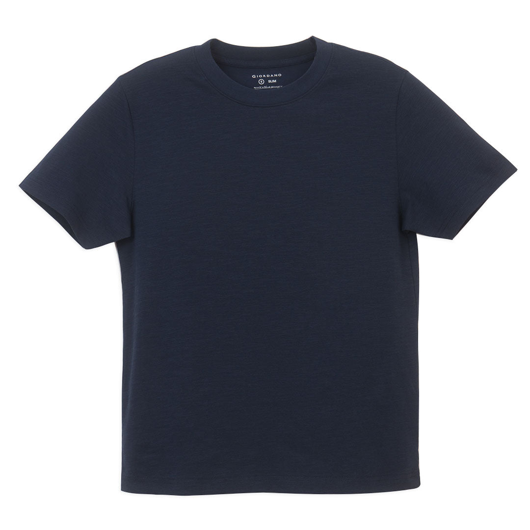 GIORDANO Men's Cotton Polyester Jersey Crew Neck Slim Fit Tee (01026211)