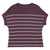 GIORDANO Women's Cotton Polyester Crew Neck Loose Fit Stripe Tee (05325269)