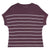 GIORDANO Women's Cotton Polyester Crew Neck Loose Fit Stripe Tee (05325269)