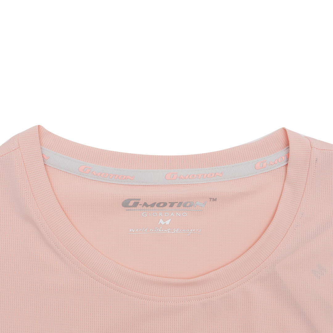 GIORDANO Women's G-Motion Warp Knitted Crew Neck Comfort Fit Printed Tee (05325238)