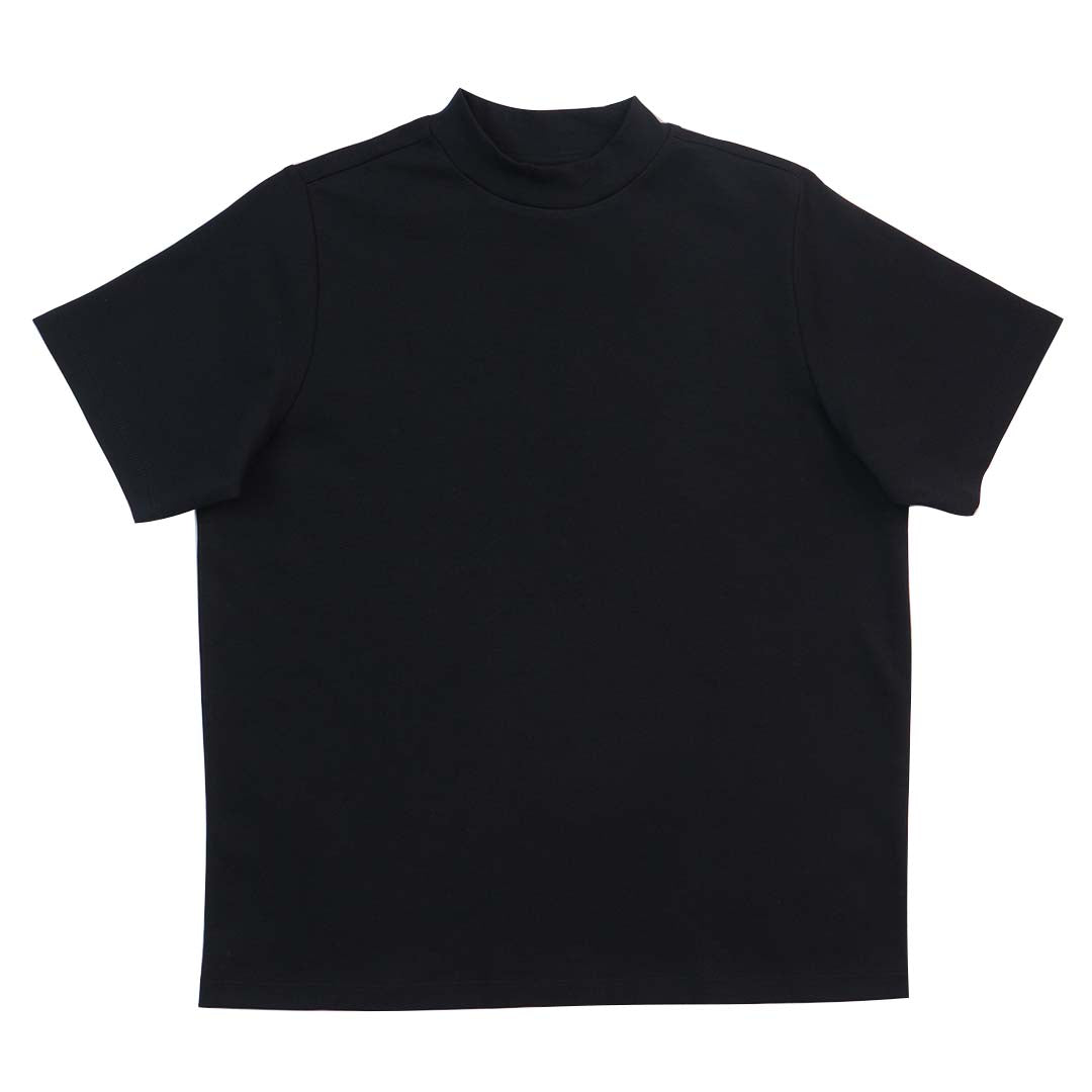 GIORDANO Women's Cotton Spandex Mock Neck Comfort Fit Tee (05325277)
