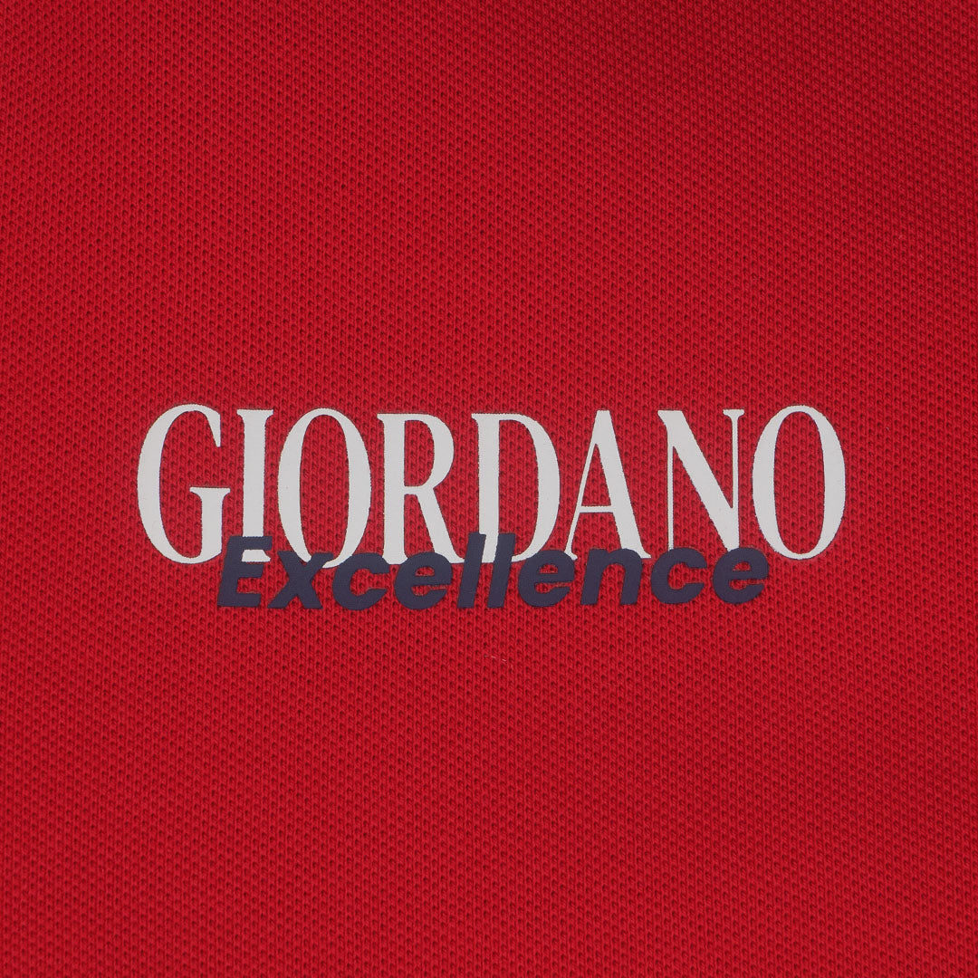 GIORDANO Men's Cotton Lycra Short Sleeve Embroidery World Cup Polo (01016180)