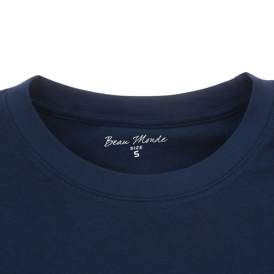 GIORDANO Men's Beau Monde Cotton Jersey Crew Neck Regular Fit Pocket Tee (13024202)