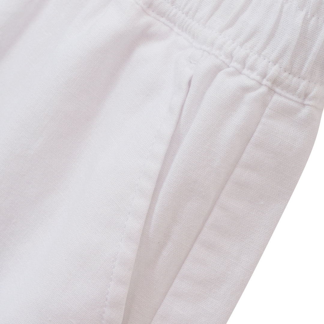 GIORDANO Women's Linen Cotton Plain Weave High Waist Relax Fit Shorts (05406209)