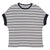 GIORDANO Women's Cotton Polyester Crew Neck Loose Fit Stripe Tee (05325269)