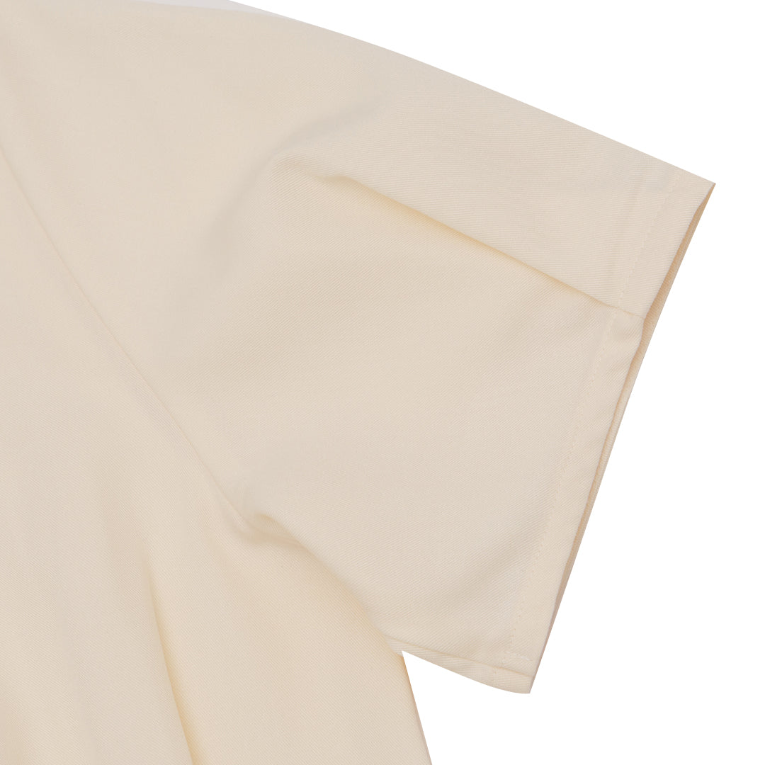 GIORDANO Women's Drape Twill Acute Collar Short Sleeves Comfort Fit Dress (05465001)