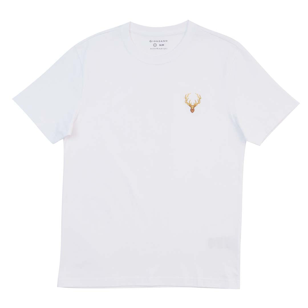 GIORDANO Men's Deer Head Crew Neck Tee (01025641)