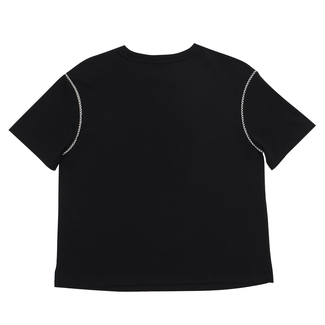 GIORDANO Women's Sorona Boyfriend Fit Printed Tee (05395208) - 05 - Signature Black