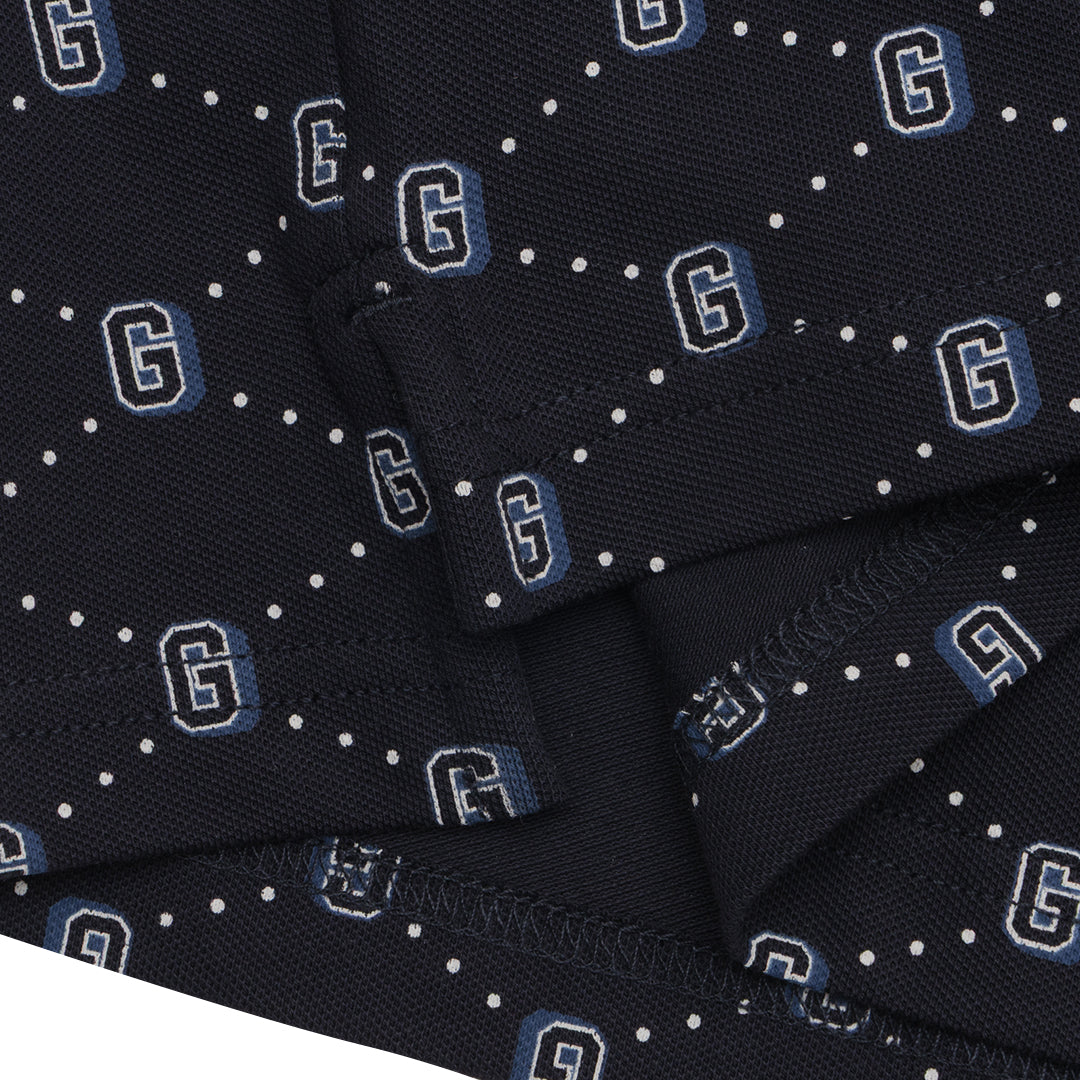 GIORDANO Men's Cotton Lycra All Over Print Polo (01015334)