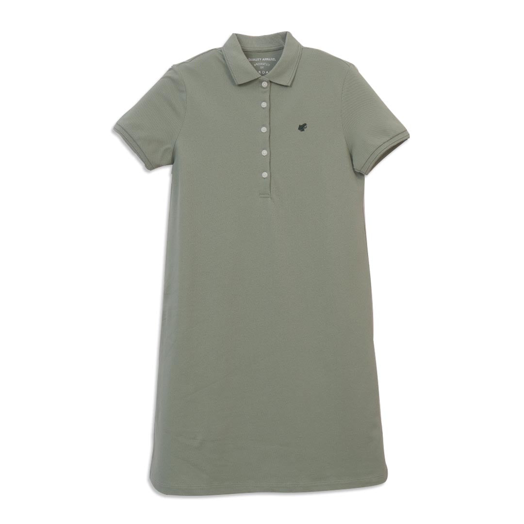 GIORDANO Women's Frog Sweatmark-Free Cotton Lycra Pique Comfort Fit Polo Dress (05466416)
