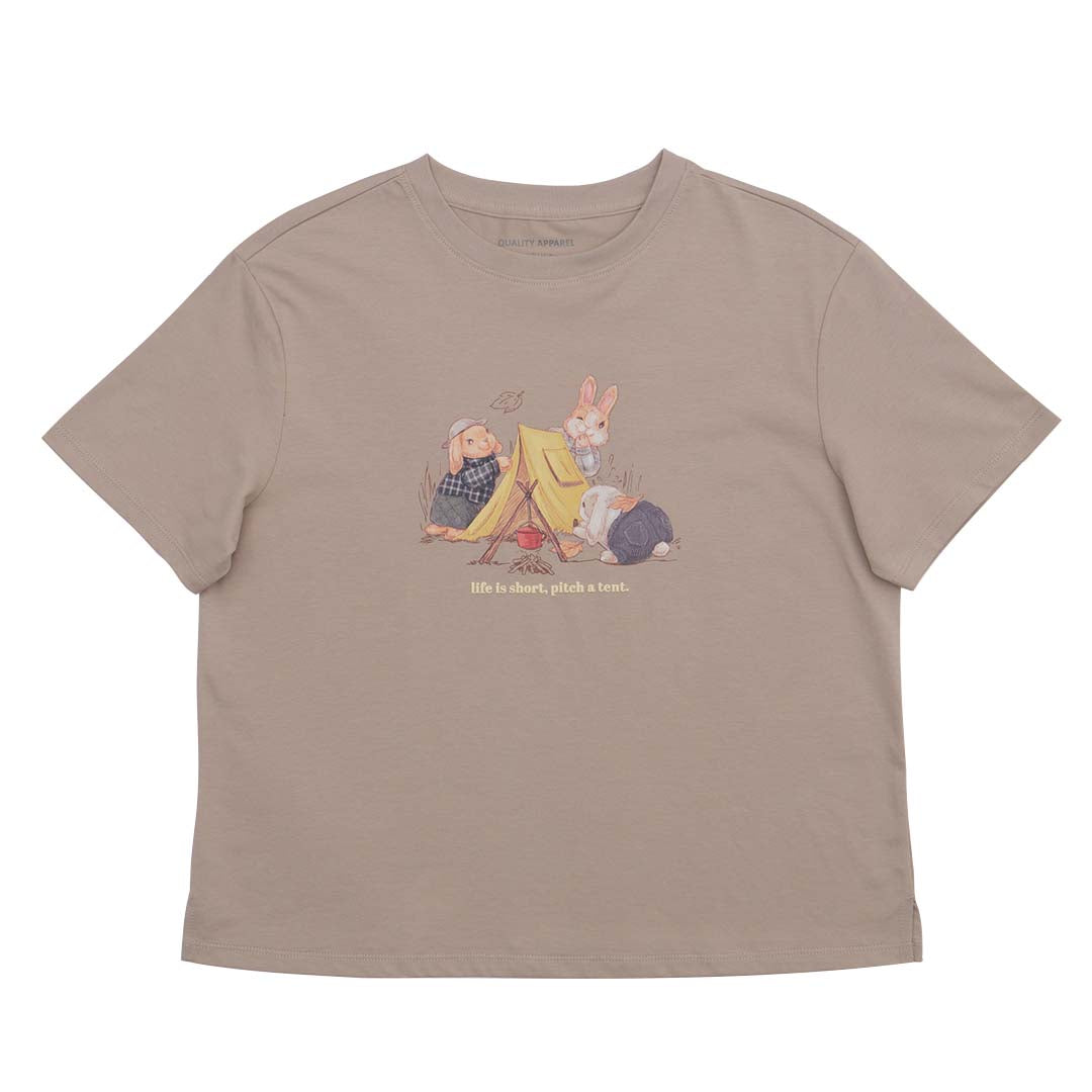 GIORDANO Women's Sorona Boyfriend Fit Printed Tee (05395250)