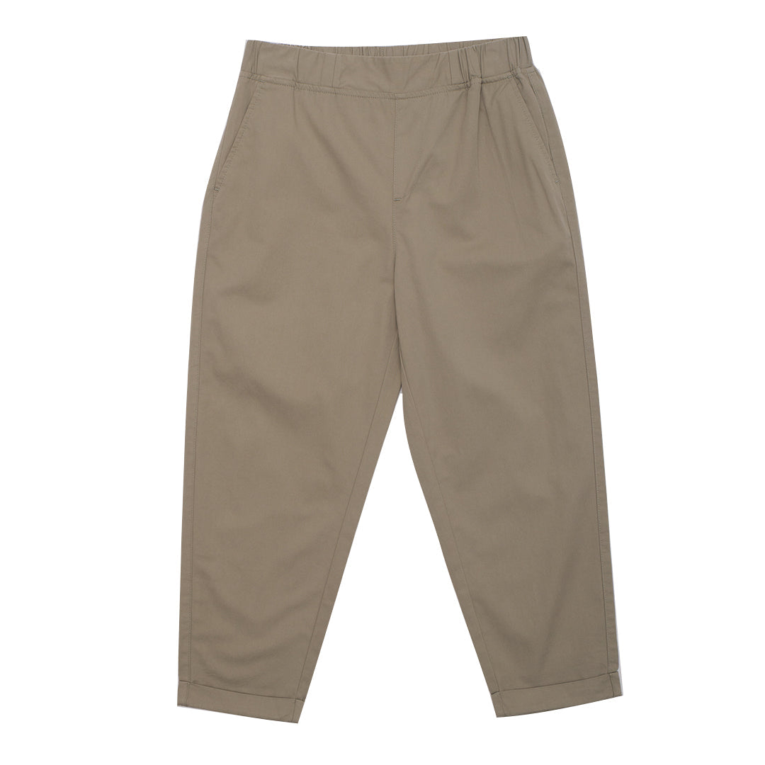 GIORDANO Women's Cotton Twill Mid Rise Relax Tapered Fit Audrey Pants (05425256)