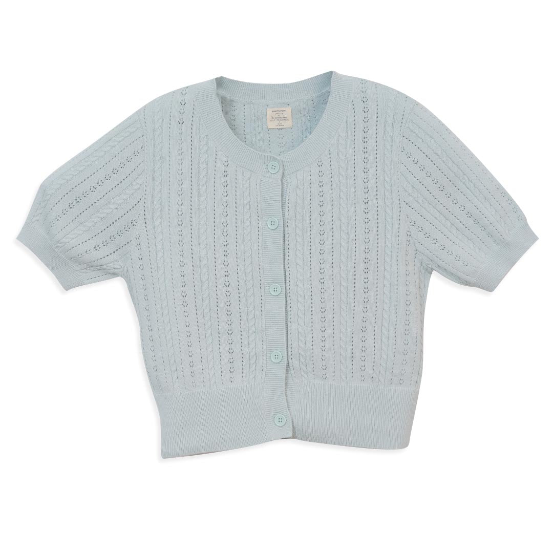 GIORDANO Women's Cotton Crew Neck Comfort Fit Button Front Cardigan (05356209)