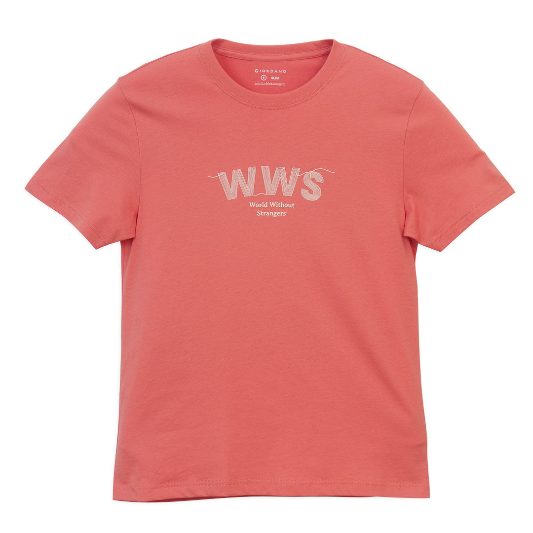 GIORDANO Men's WWS Slim Fit Printed Tee (01096316)