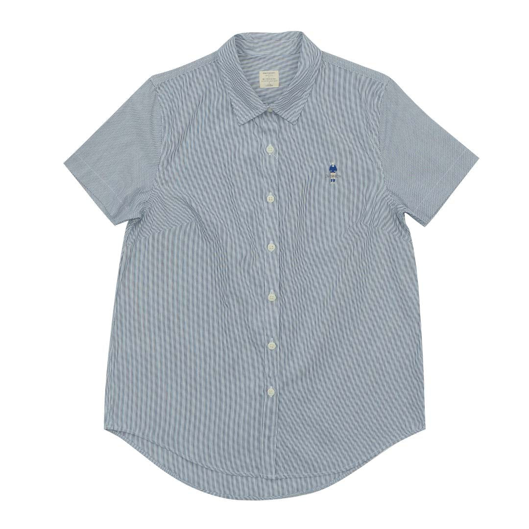 GIORDANO Women's Classic Man Cotton Poplin Short Sleeves Shirt (05345250)
