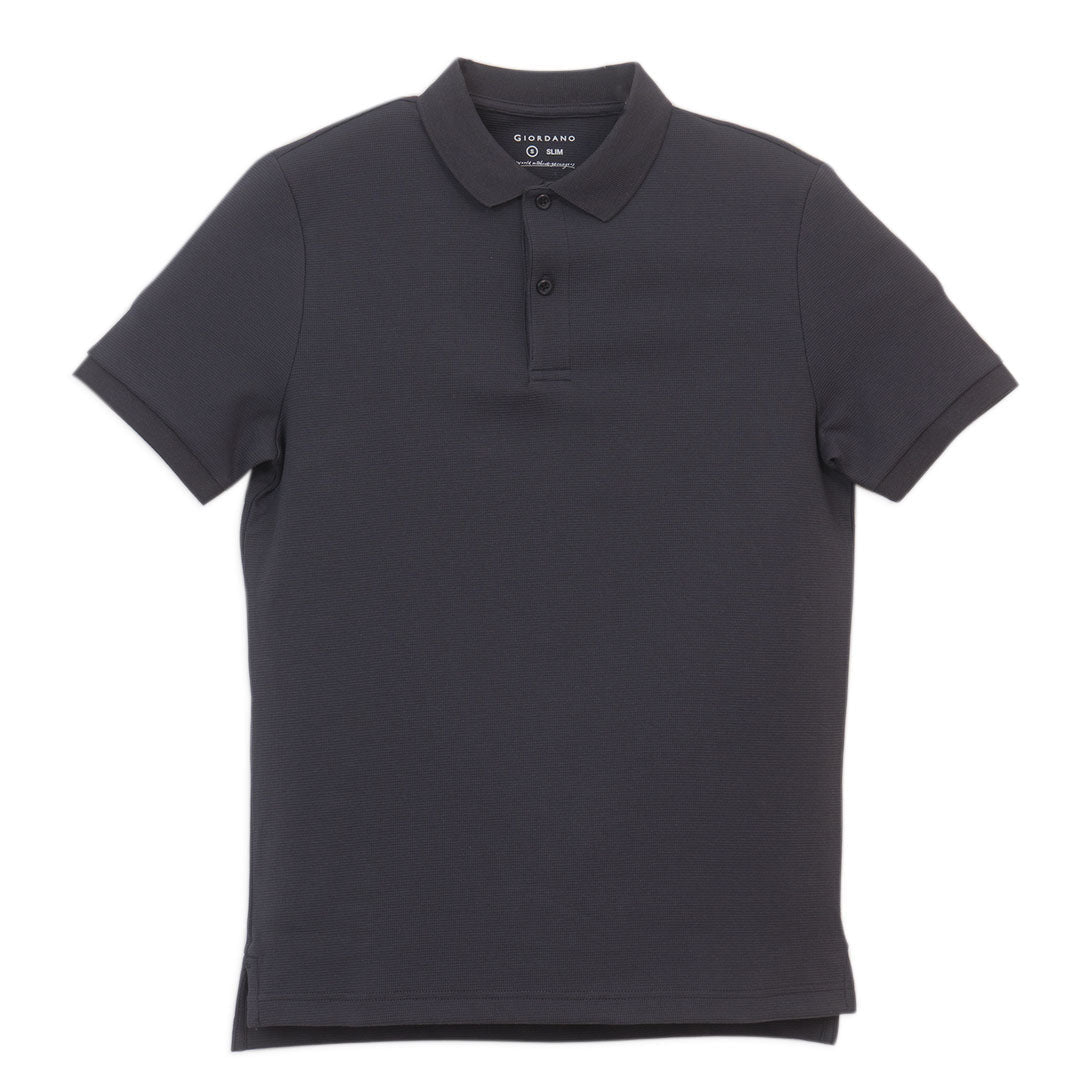 GIORDANO Men's Stretch Slim Fit Waffle Polo (01016295)