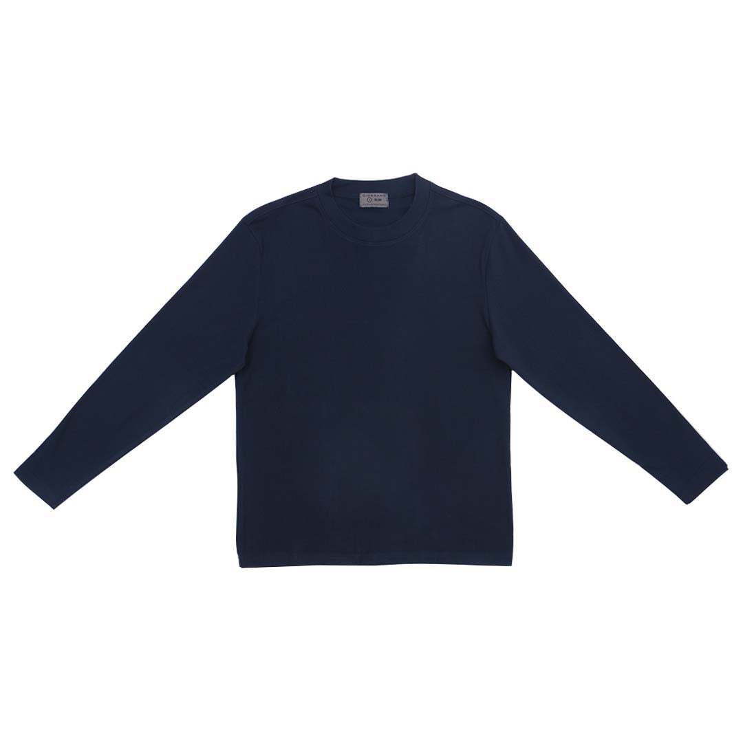 GIORDANO Men's Polyester Spandex Crew Neck Long Sleeves Tee (01025257)