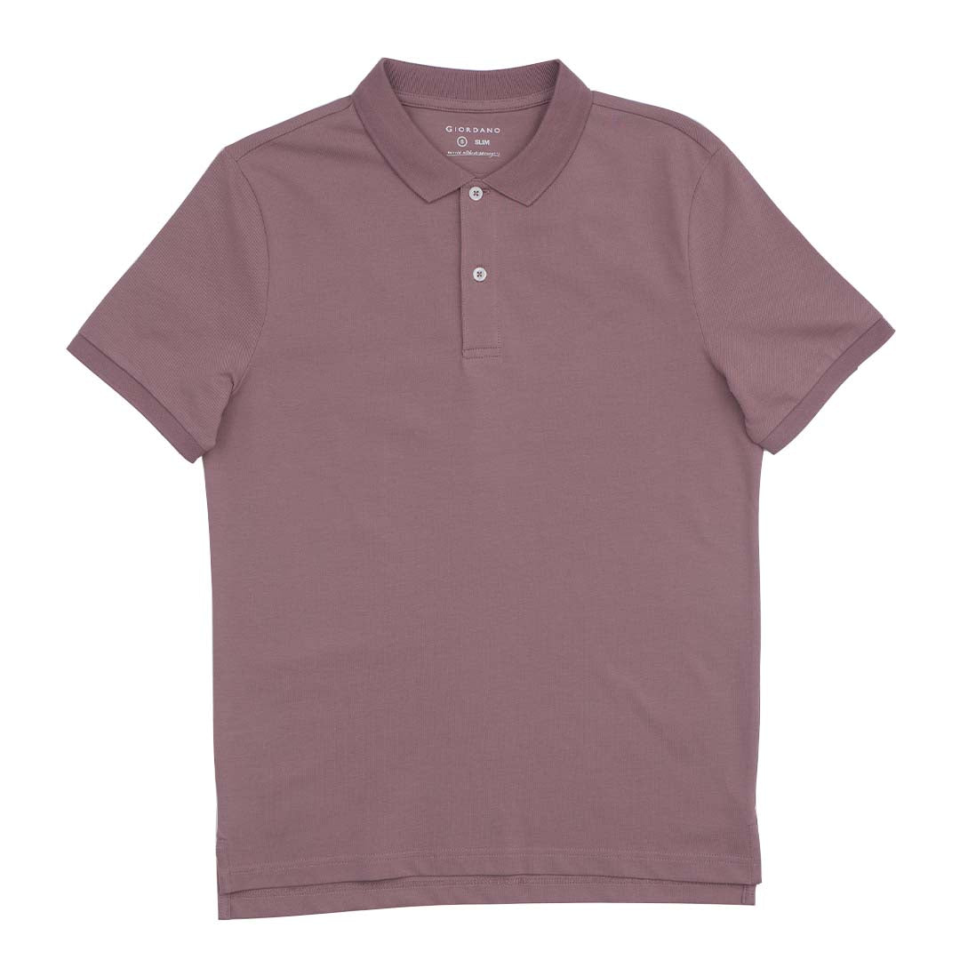 GIORDANO Men's Cotton Lycra Solid Polo (01015317)
