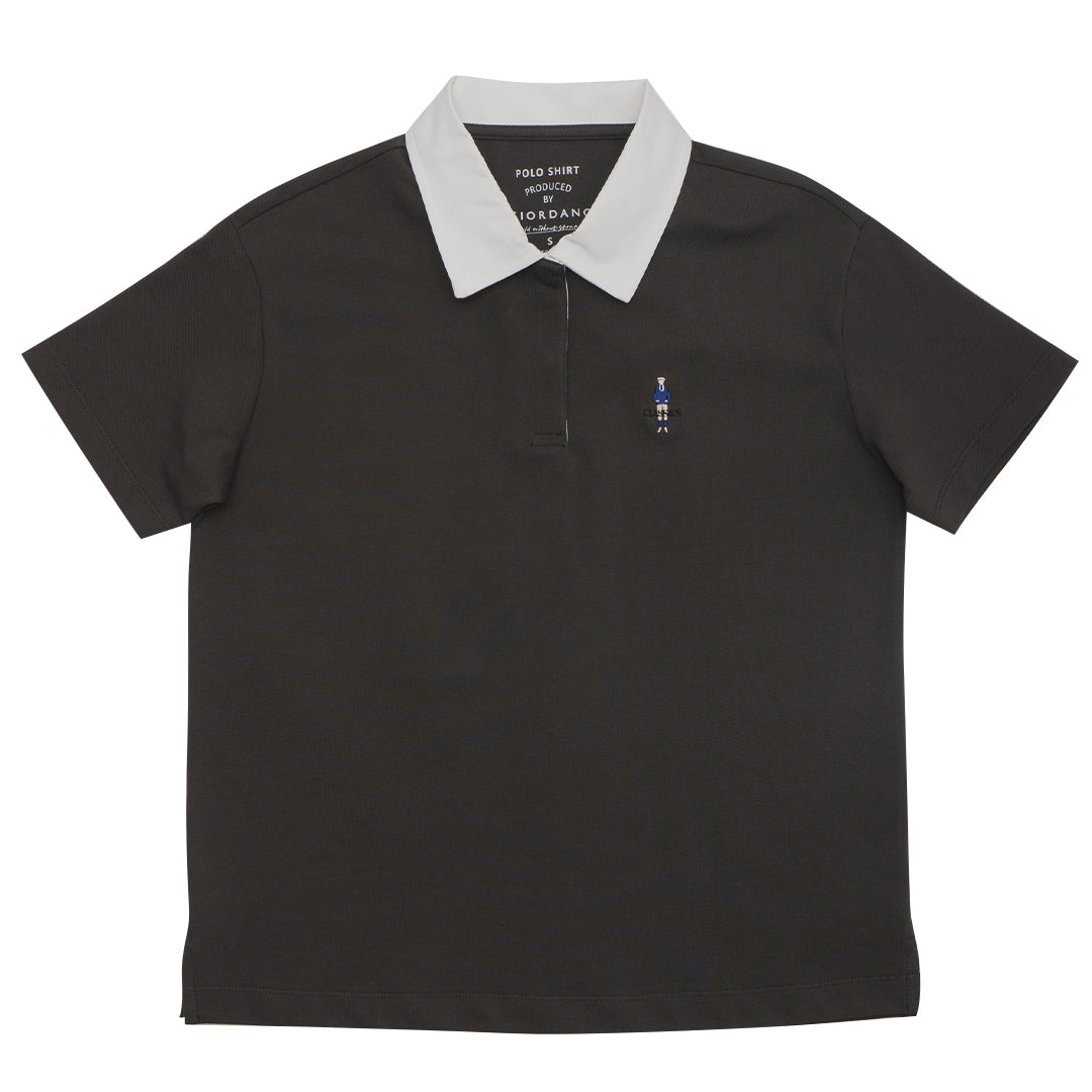 GIORDANO Women's Preppy Classic Man Boyfriend Fit Polo (05315335)