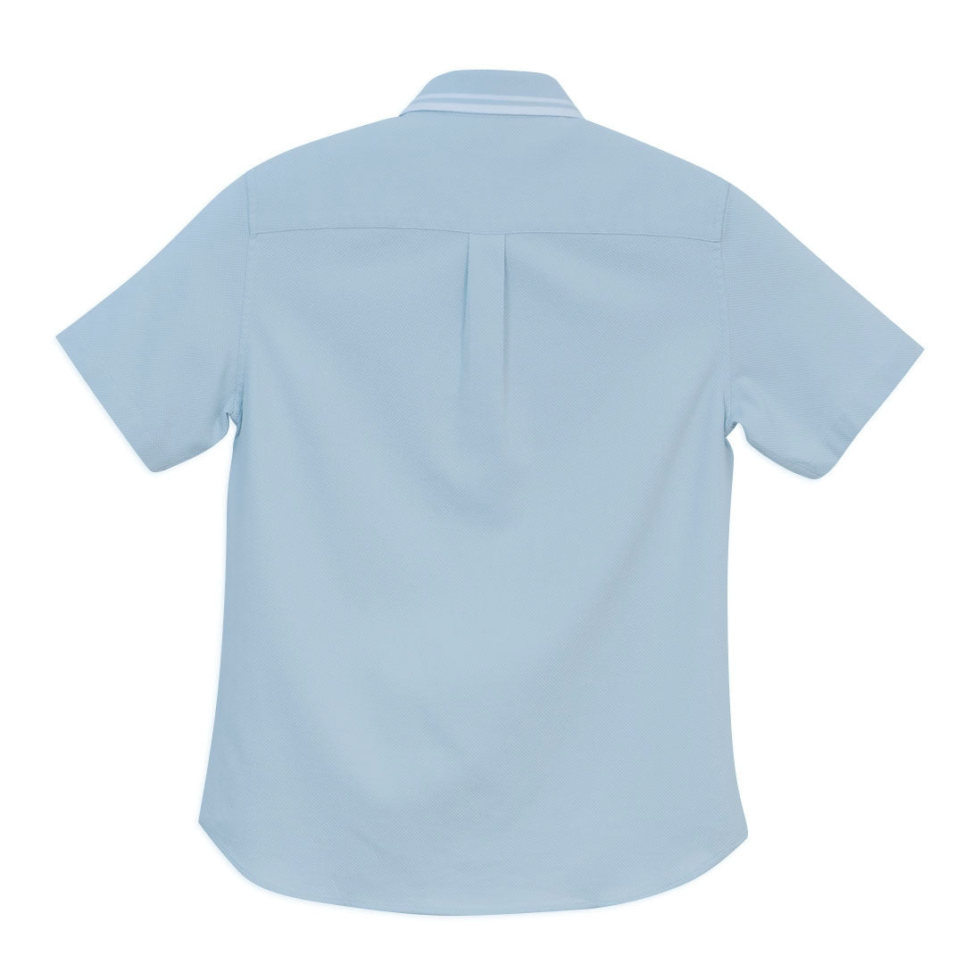 GIORDANO Men's Waffle Short Sleeves Button Front Garment Wash Shirt (01046234)