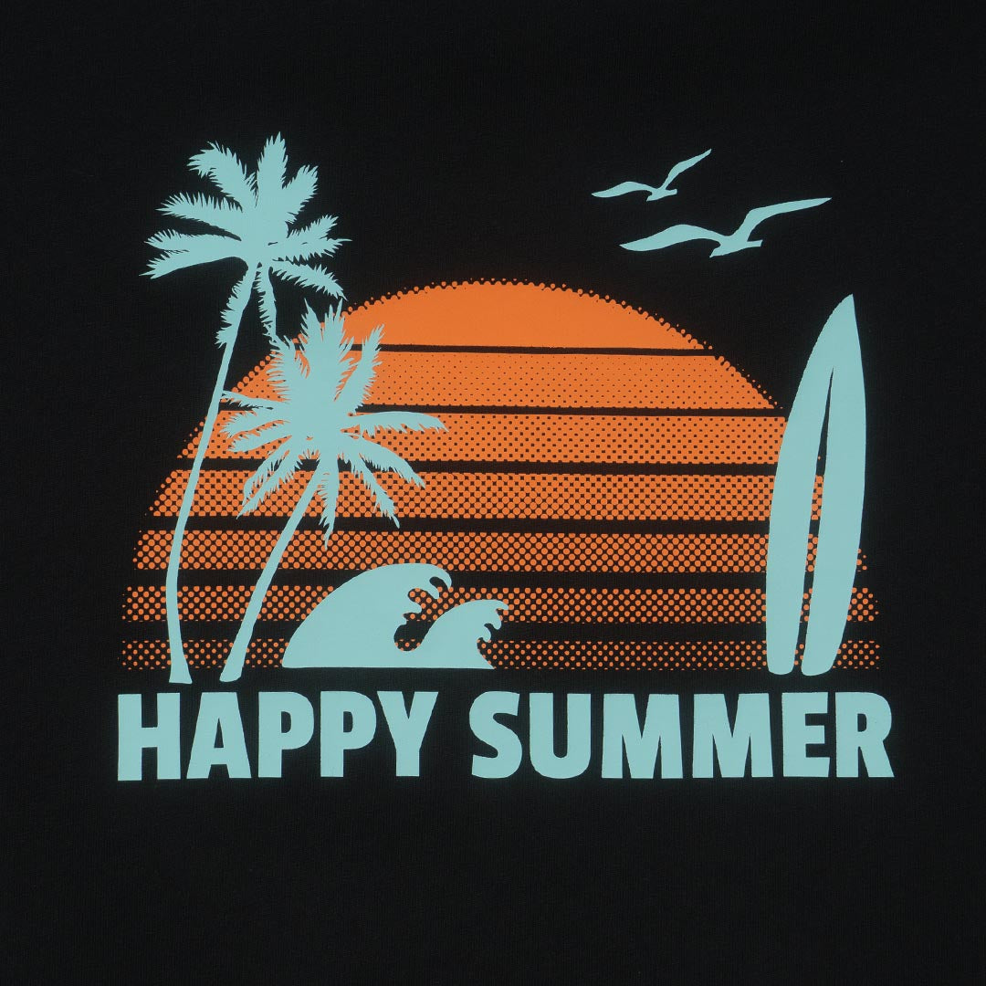 GIORDANO Men's Happy Summer Cotton Jersey Relax Fit Printed Tee (01096340)