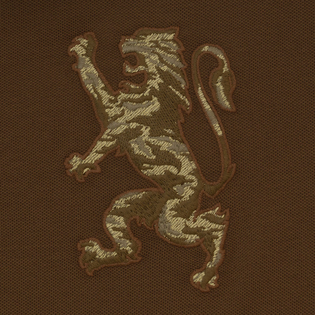 GIORDANO Men's Slim Fit 3D Lion Polo (01015222)