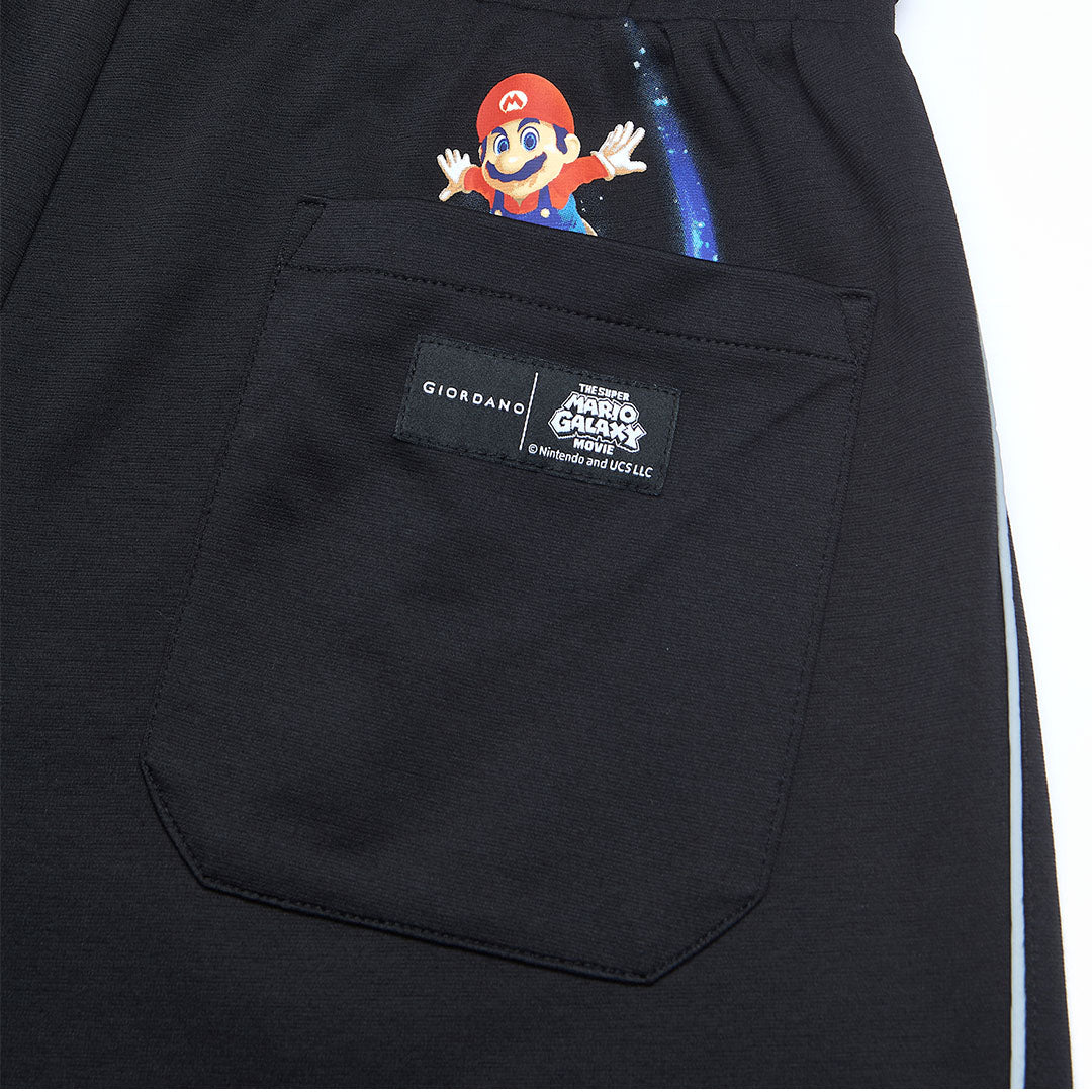 GIORDANO Men's Super Mario Cotton Polyester Interlock Mid Rise Relax Print Short (01106499)
