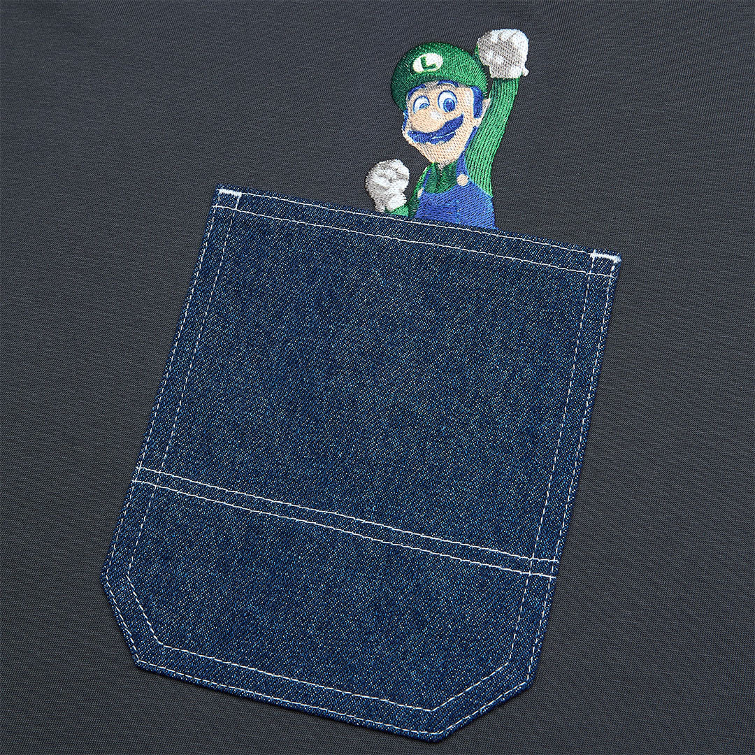 GIORDANO Men's Super Mario Cotton Polyester Crew Neck Short Sleeve Relax Print Tee (01096355)