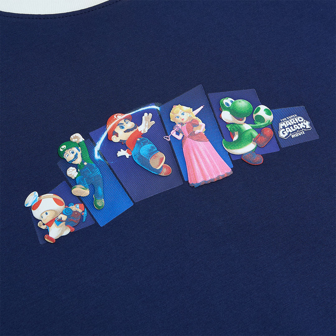 GIORDANO Women's Super Mario Cotton Polyester Crew Neck Short Sleeve Boyfriend Print Tee (05396302)
