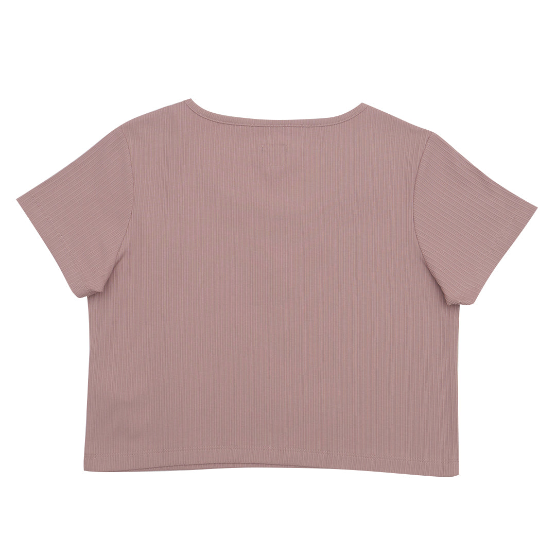 GIORDANO Women's Sorona Jacquard Rib U-Neck Comfort Fit Tee (05325227)