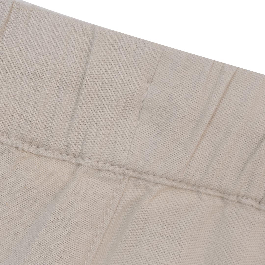 GIORDANO Women's Linen Viscose Plain Weave High Waist Wide Leg Pants (05416225)