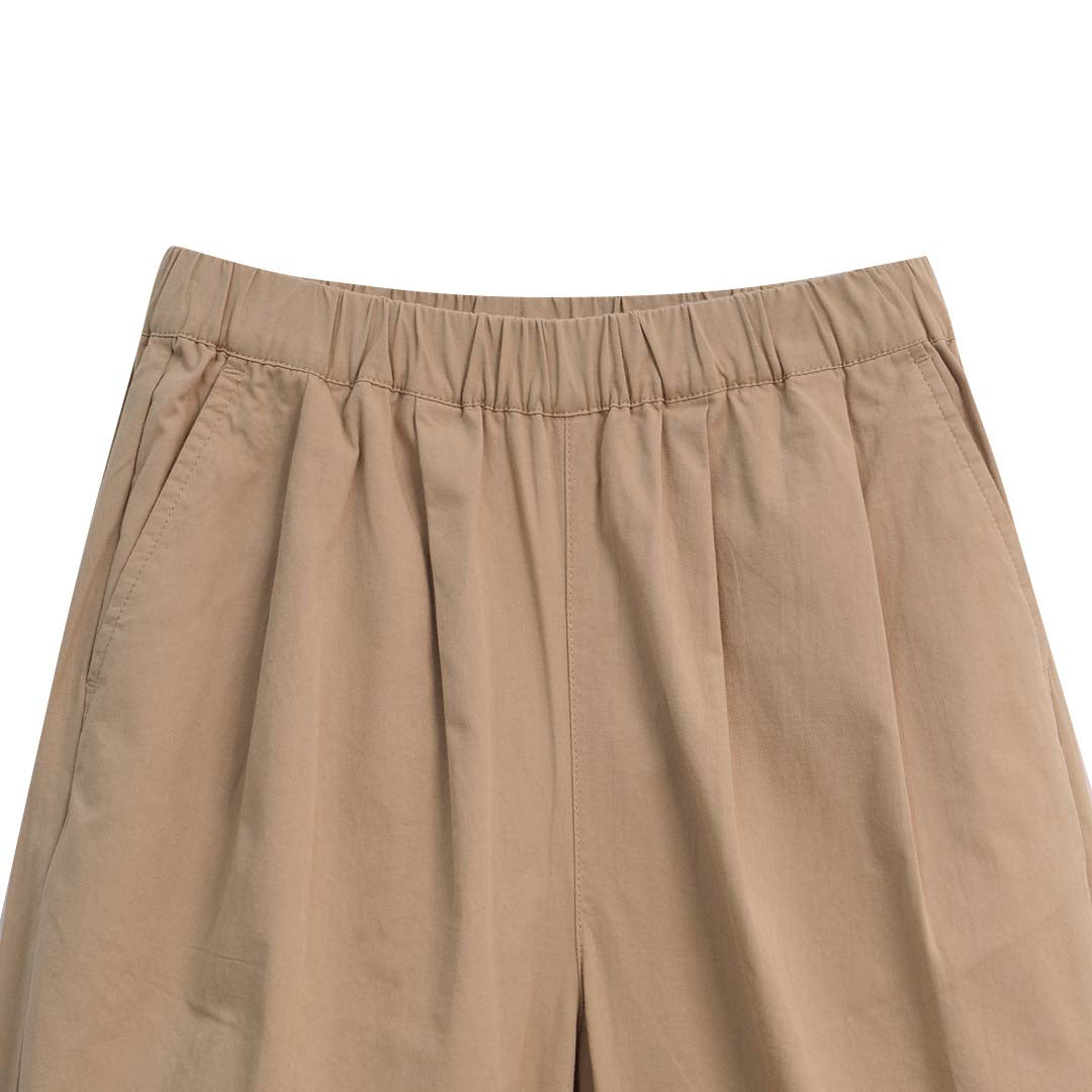 GIORDANO Women's Cotton Twill High Waist Relax Tapered Fit Audrey Pants (05425005)