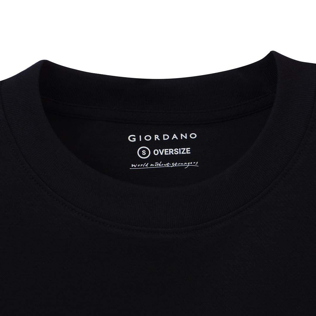 GIORDANO Men's Jacquard Crew Neck Oversize Tee (01025253)