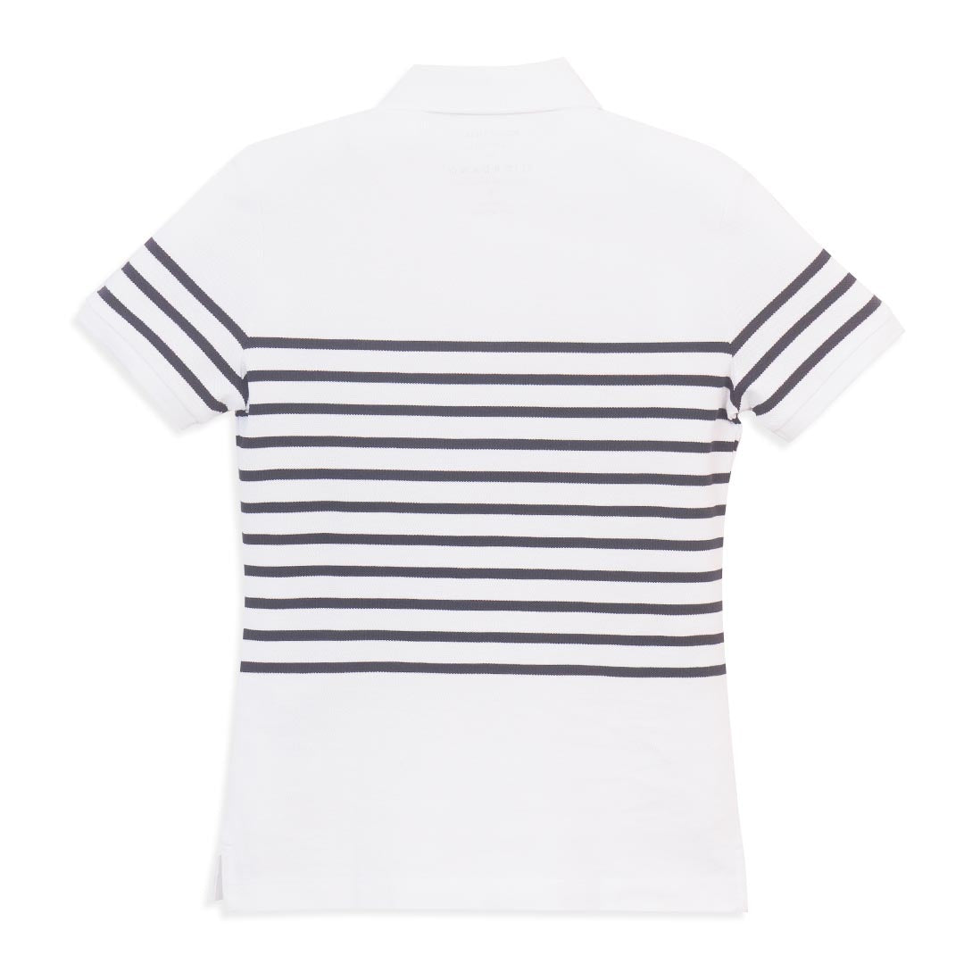 GIORDANO Women's Pique Knit Collar Slim Fit Stripe Polo (05316230)