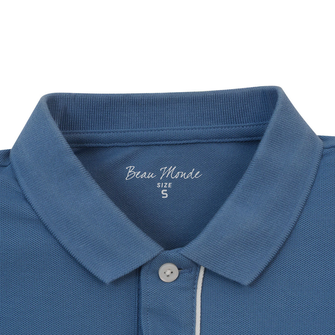 GIORDANO Men's Beau Monde Cotton Polyester Pique Regular Fit Solid Polo (13014209)