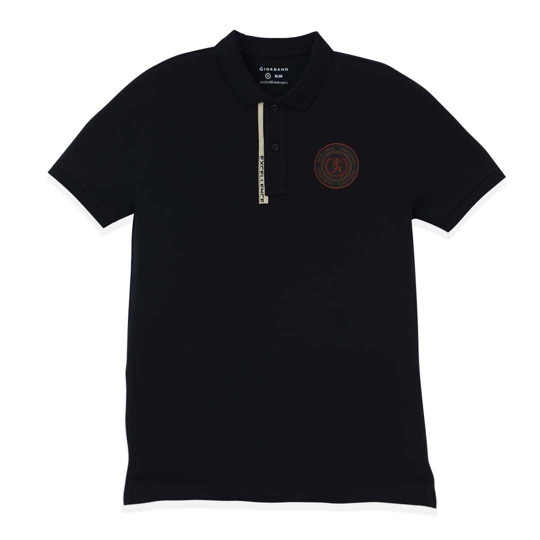GIORDANO Men's Cotton Lycra Slim Fit Bold Polo (01015332)