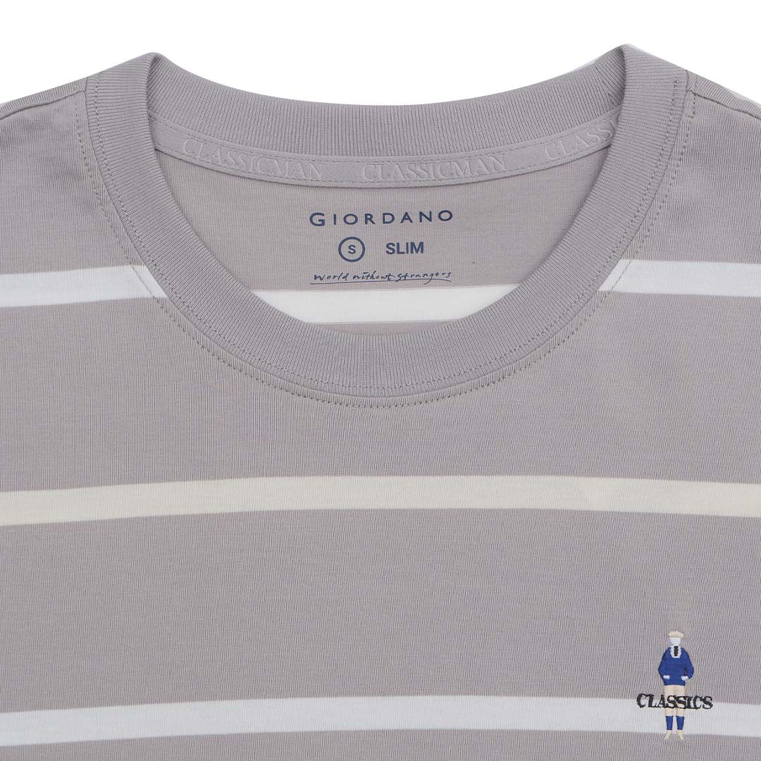 GIORDANO Men's Classic Man Stripe Tee (01025264)